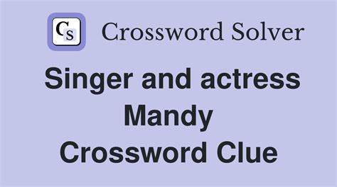 mandy singer crossword|mandy singer try hard.